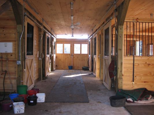 new barn - inside (messy)